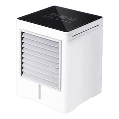 Portable Humidifier Air Conditioner 3 Wind Speeds Touch Timing Control USB Air Cooler Table Mini Fan for Office Home Car