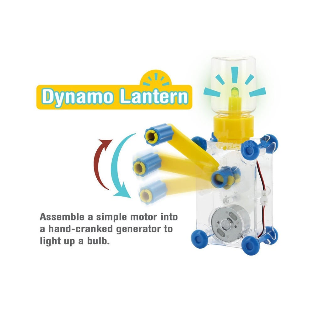 Dynamo Lantern Educational STEM Building Toy Manual Crank Generator Cranked Power Hand Dynamo