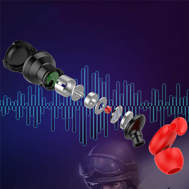 In-Ear Wired Control Earphone Noise Reduction Gaming Headset for PC Phones with Mic 3.5mm