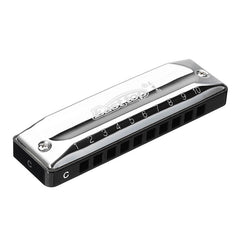 10 Holes Blues Harmonica Tone C Sliver Color for Beginner