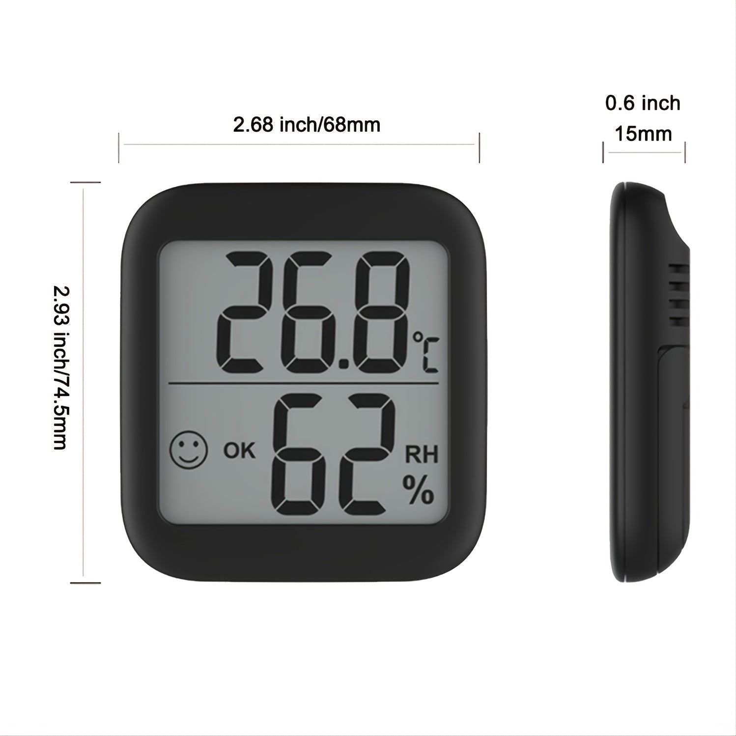 1pc Mini LCD Digital Thermometer Hygrometer Indoor Temperature Humidity Sensor