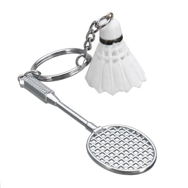 Mini Badminton Racket And balls Sports Keyring Pendant Keyfob Keychain