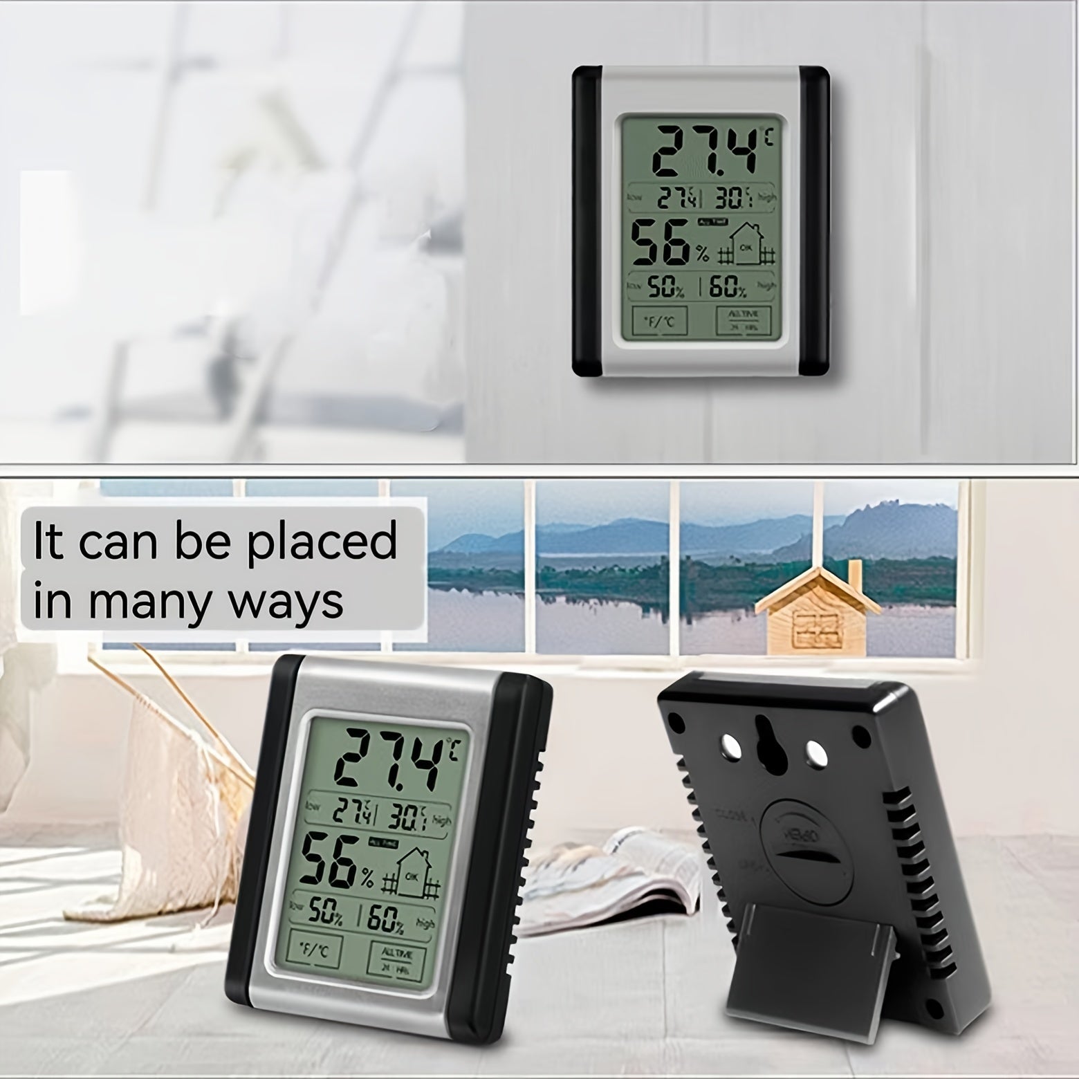 1 Pc Digital Industrial Thermometer With 24 Hours Memory For Indoor