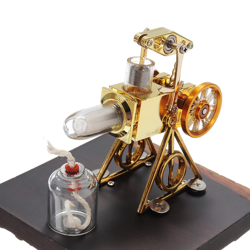 Mini 2.1"Hot Air Flame Stirling Engine Model Collection Gift