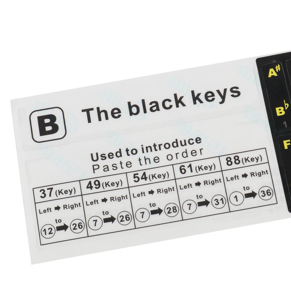 Piano Key Stickers Piano Keyboard Tune Stickers Kit for Piano