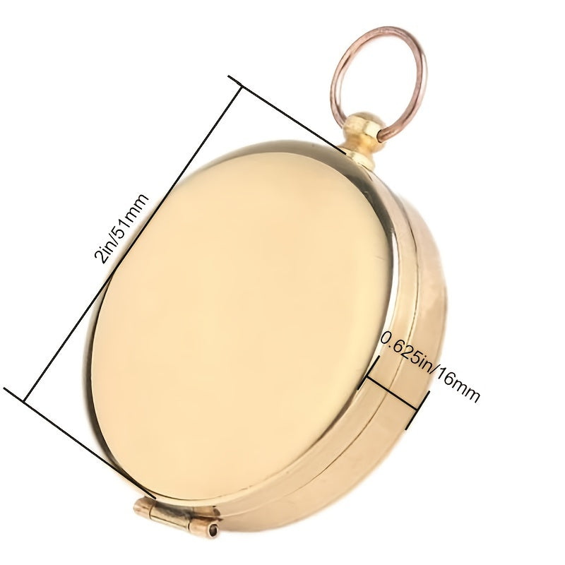 Classic Pocket Watch Style Compass Waterproof Luminous Navigation for Outdoor Sports