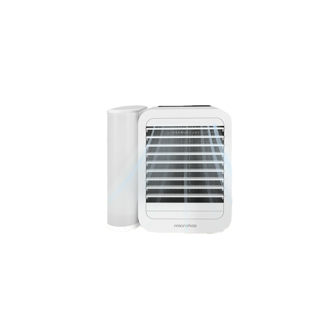 6W 1000ml Water Capacity White Mini Air Conditioner Touch Screen Adjustment Energy Saving Low Noise Wind Shield