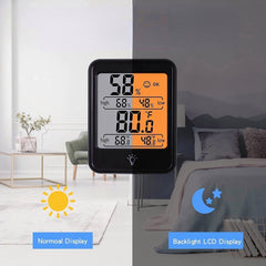 Digital Temperature Humidity Monitor Hygrometer with Backlight For Indoor