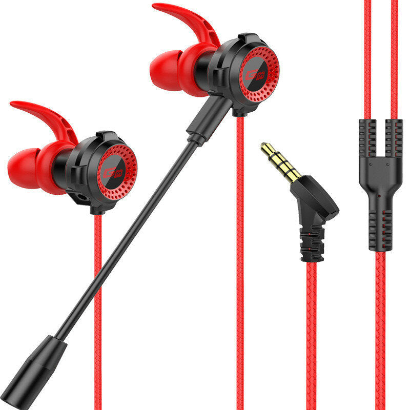 In-Ear Wired Control Earphone Noise Reduction Gaming Headset for PC Phones with Mic 3.5mm