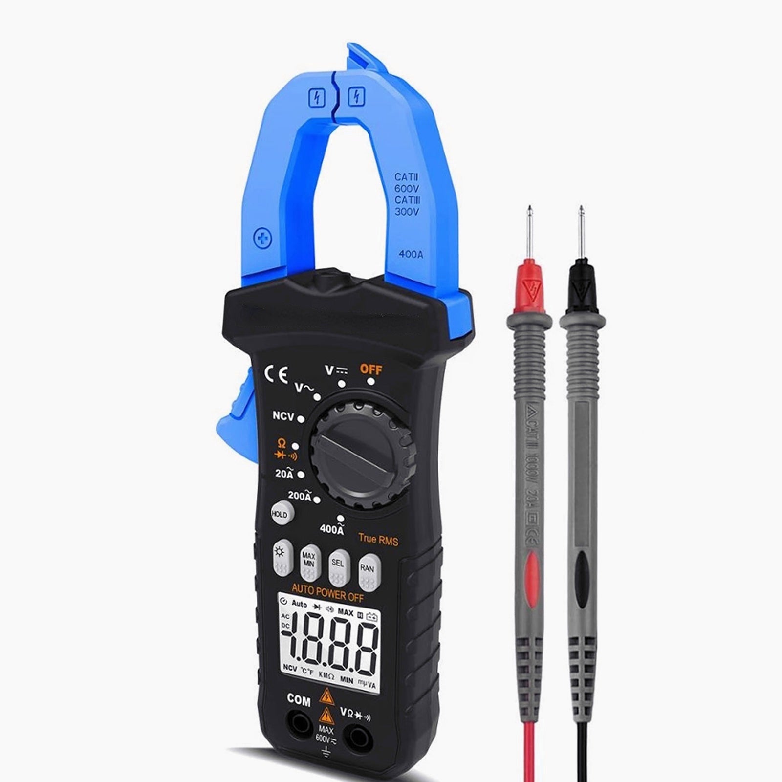 Intelligent Digital Auto Range Clamp Multimeter Anti Burning