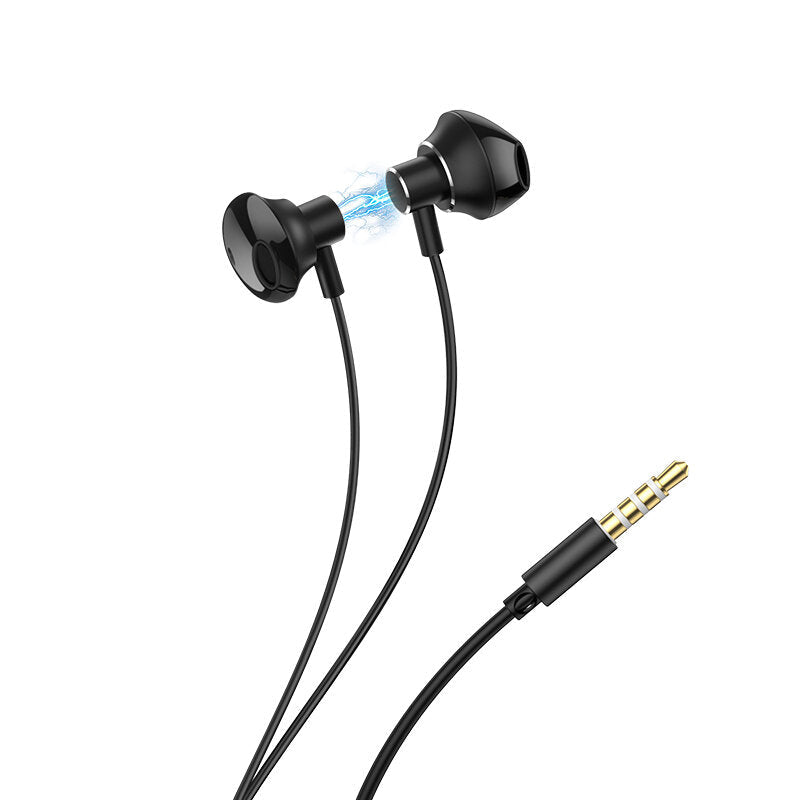 Magnetic Headphone 3.5mm AUX Jack Wired Earphone Stereo Music Sport Hifi Headset with Mic