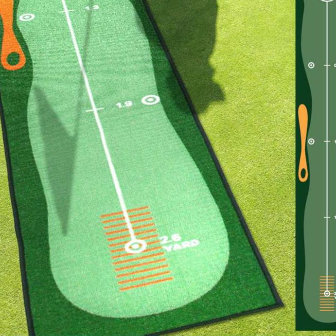 Two-Way Golf Anti-Slip Practice Putting Mat in door