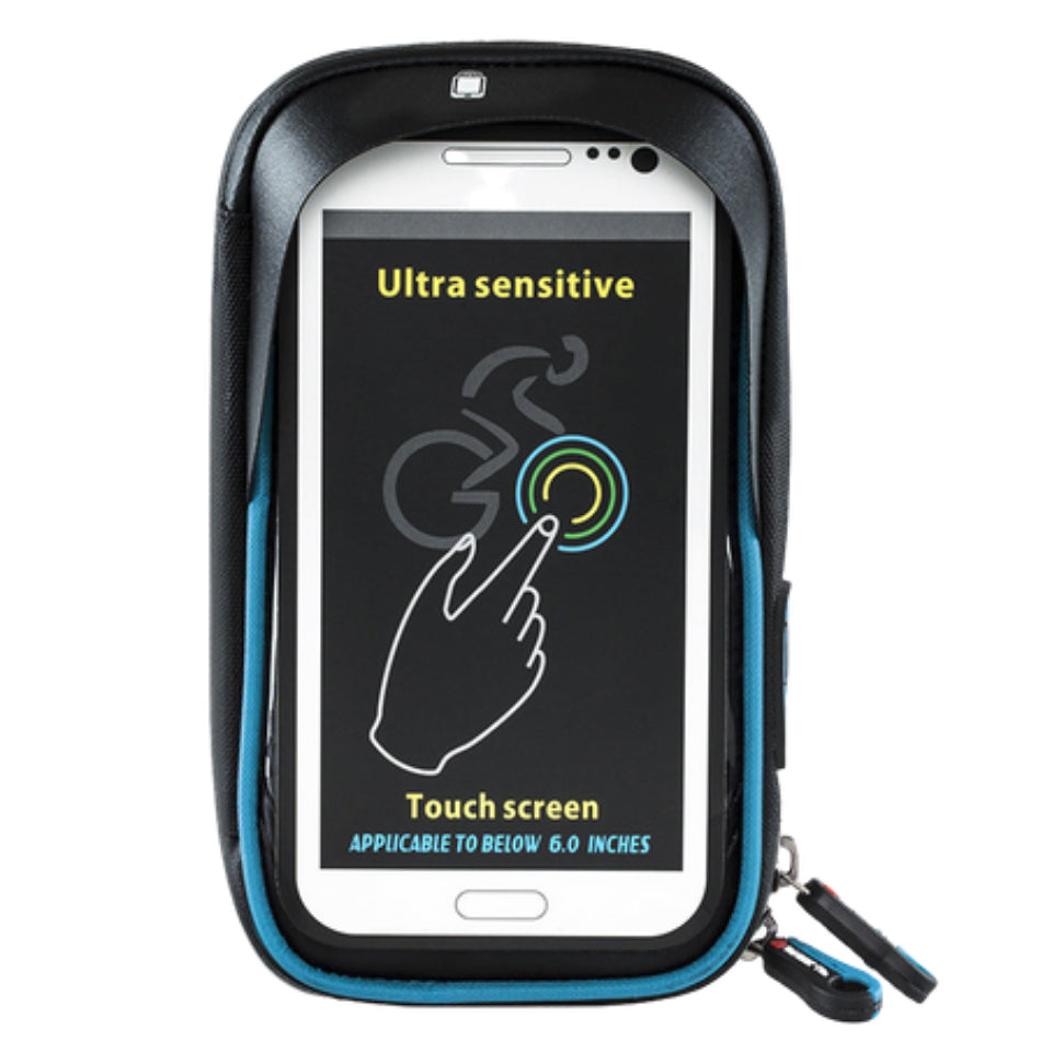 Rainproof Bike Handlebar Touchscreen Phone Case Cell Holder MTB Frame Pouch Bag
