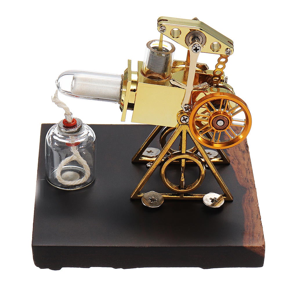 Mini 2.1"Hot Air Flame Stirling Engine Model Collection Gift