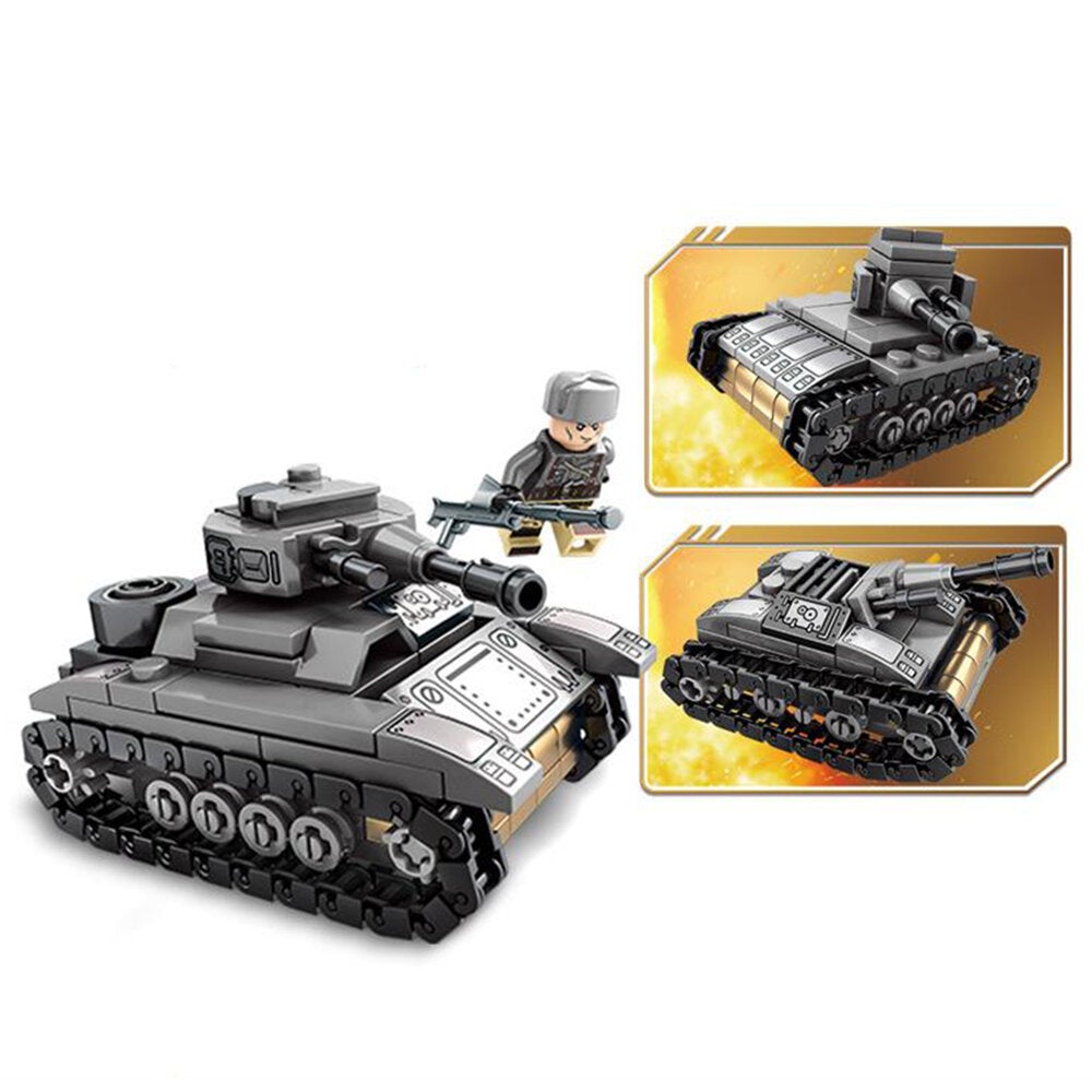 1061pc Plastic & ABS 8 Kinds Of Steel Empire Themed Military War Bricks Toy For Children