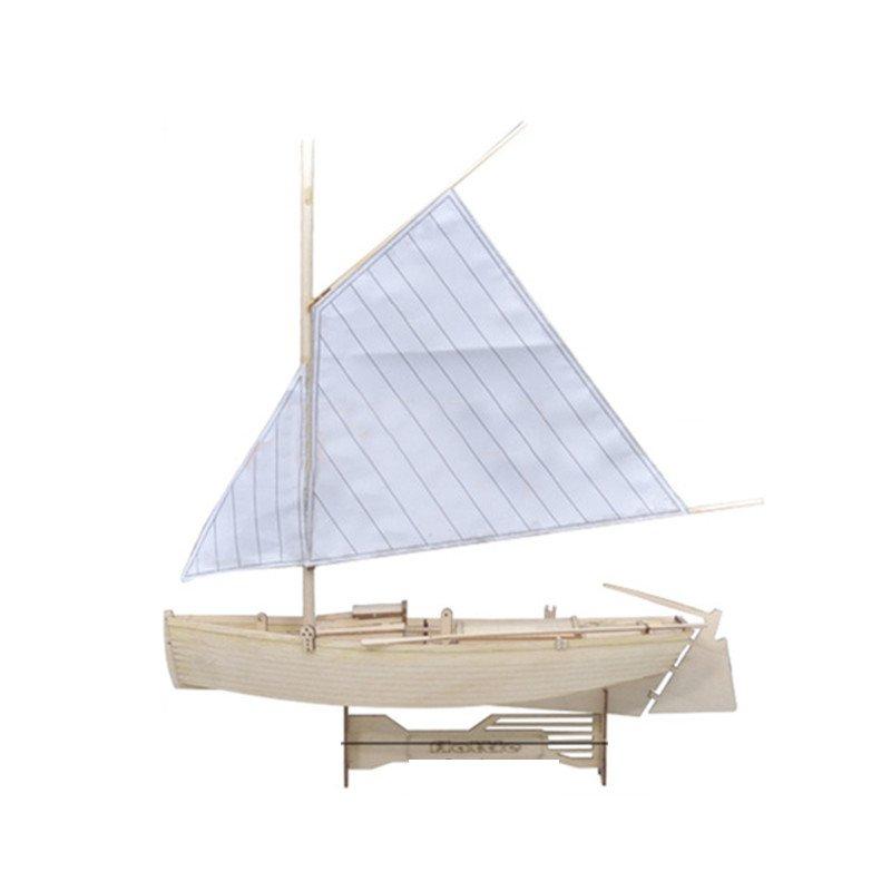 Wooden Sailing Boat Assembly Model Kit Laser Cutting Process DIY Toy