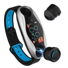 Multi-functional Smart Watch with Two Detachable BT Earbuds