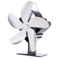 1350RPM Silent 25dB 5 Leaves Stove Fan Heat Powered Energy Saving Fireplace Fan