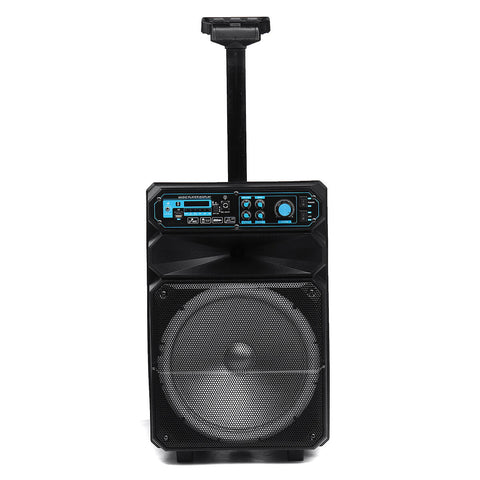 High Power bluetooth Sound Square Loud Speaker 12 inch 50W Outdoor Singing Subwoofer with HD Mic