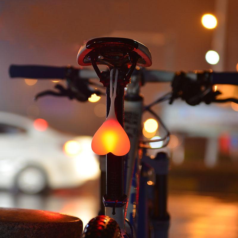 Night Riding Bicycle Light Heart Design