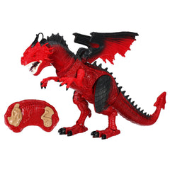 Remote Control 360 Rotate Spray Dinosaur with Sound LED Light and Simulate Flame Diecast Model Toy for Kids Gift