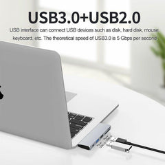 5 In 1 USB-C Type-C Hub Docking Station OTG Adapter With USB 3.0 USB 2.0 87W For iPad Pro 2020 MacBook Pro 2020