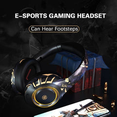 Bluetooth 5.0 Gaming Headphones HIFI 3D Stereo Bass Wireless RGB Light PC Headsets With Microphone for PS4 Laptop Tablet