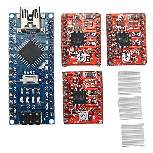 CNC Shield V4+ With Nano 3.0 A4988 Stepper Motor Driver Board For Arduino - products that work with official boards