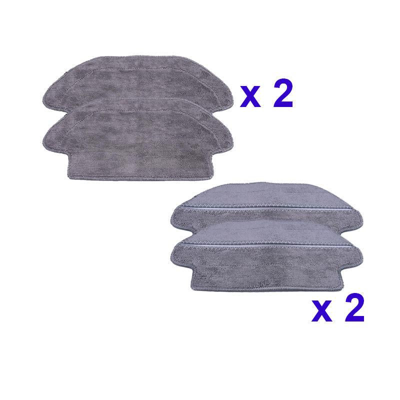 2pcs Wet Rags and 2pcs Wet Dry Rags for XIAOMI MIJIA STYJ02YM Vacuum Cleaner Parts Accessories