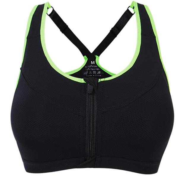 Professional Shakeproof Front Zipper Breathable Sports Bra