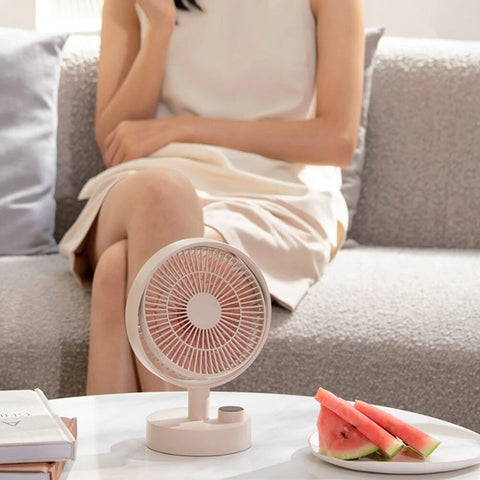 Electric Desktop Fan Air Circulation Desk Fan Instant Cooling Stepless Speed Adjustment Automatic Rotation with Intelligent Digital Display Air Cooler for Home Outdoor