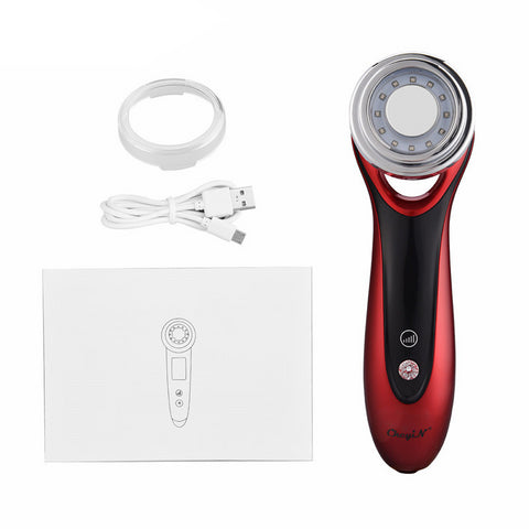 Face Lifting Heat Red Blue Light Cleaner Deep Cleansing Home Skin Care Beauty Instrument Device