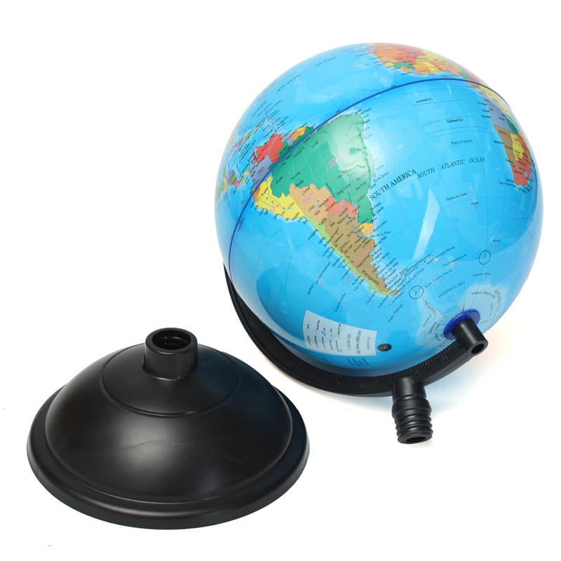 20cm Blue Ocean World Globe Map With Swivel Stand Geography Educational Toy Gift