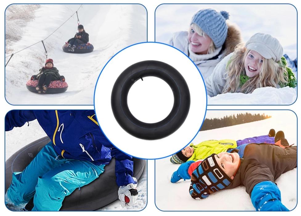 Inflatable Tire Skier Snow Tube Sled, Heavy Duty