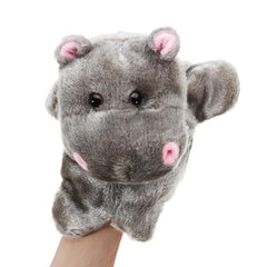 27cm Baby Plush Toys Cute Cartoon Hippo Hand Puppet Baby Kids Doll Plush Toy Hand Puppets