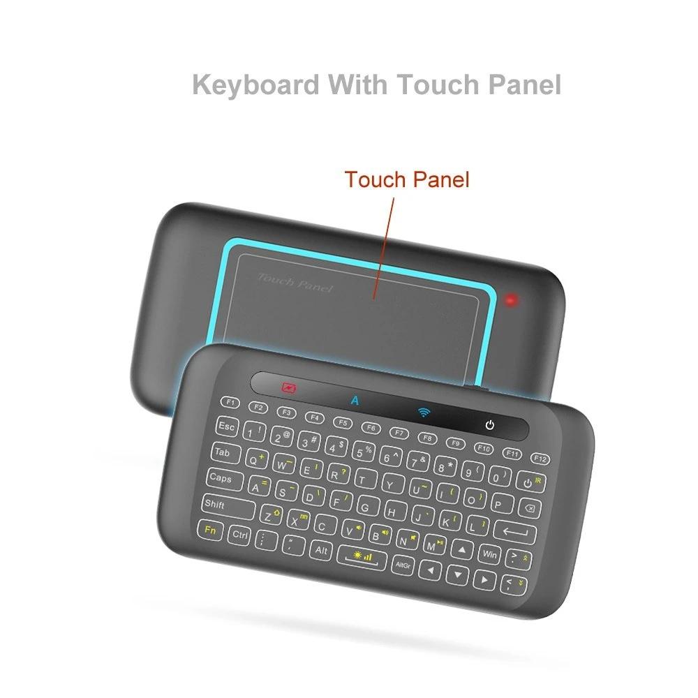 2.4GHz Backlight Colorful Wireless Keyboard with Large Touchpad for Smart TV Android Box PC Laptop
