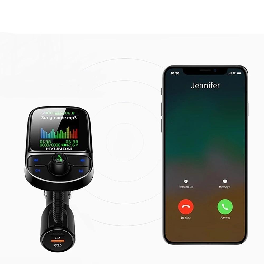 1.8 Inch Car FM Transmitter Multi-functional MP3 Player with Dual USB Charging Port