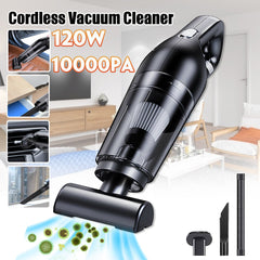 Cordless Handheld Vacuum Cleaner 10000pa Suction Wet Dry 120W 2000mAh Battery 0.5L Capacity Low Noise for Home Car