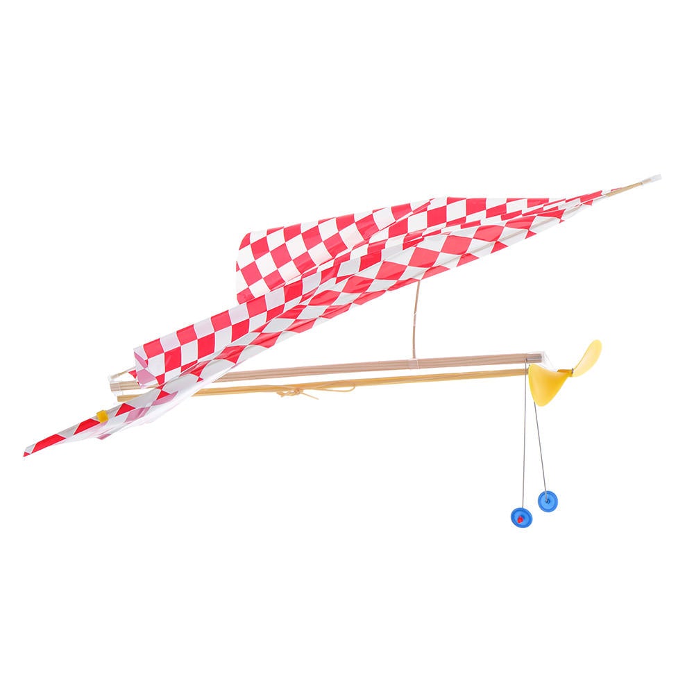 Rubber Powered Parasol Glider Aircraft Plane Assembly Model