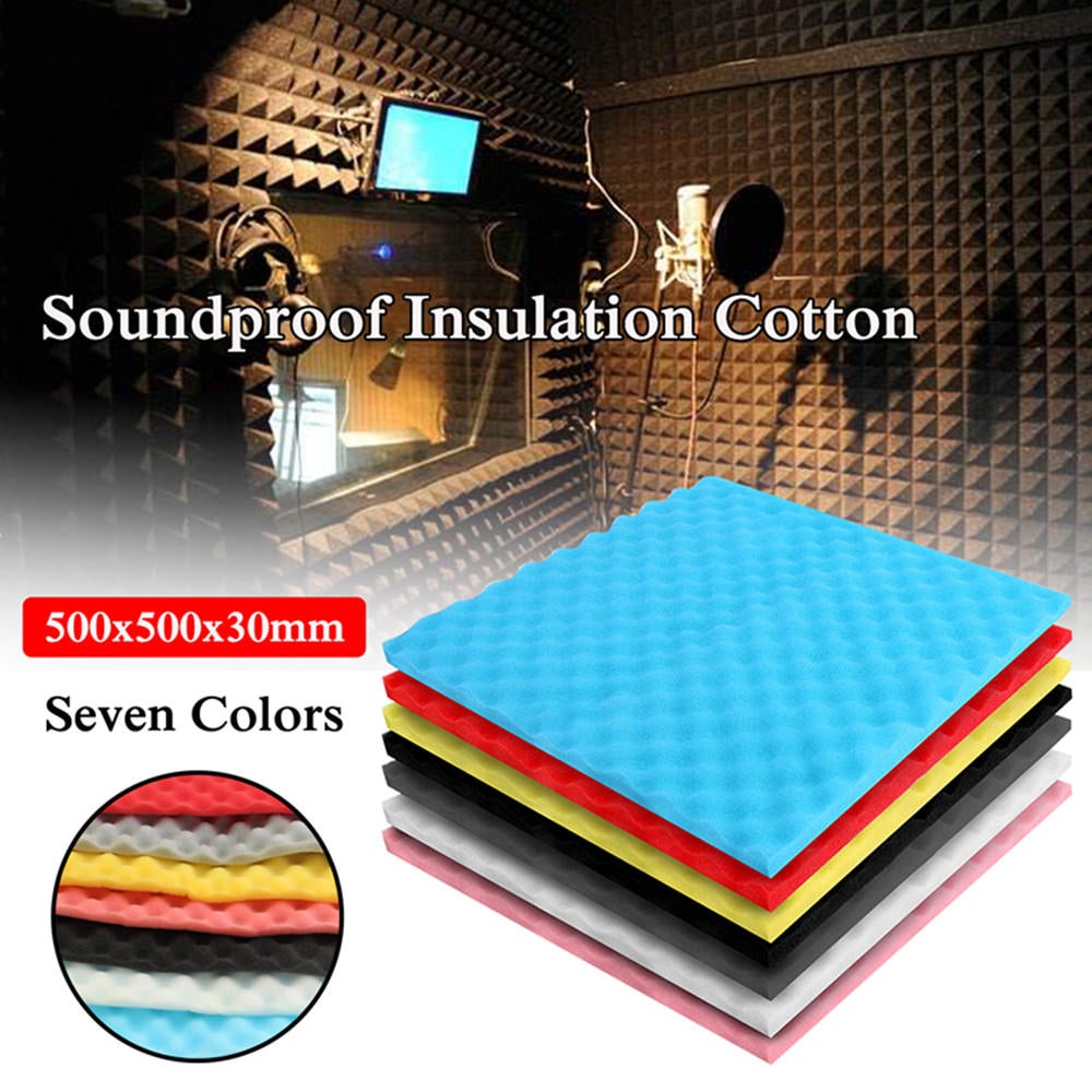 Acoustic Foam Panel Music Soundproof Foam Absorption Treatment Egg Shape 50x50x3cm
