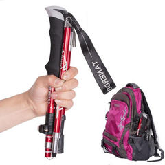 Anti Shock Walking Stick Telescopic Trekking Ultralight Aluminum Alloy Tactical Canes Sticks