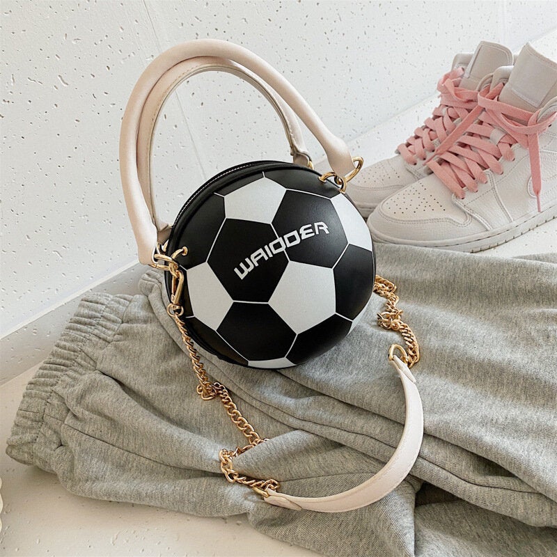 women fashion basketball football chains casual handbag crossbody bag