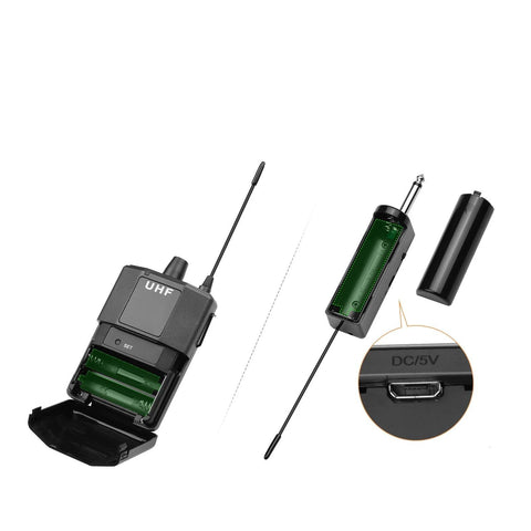 UHF Wireless Lavalier Microphone System 1 TX and 1 RX