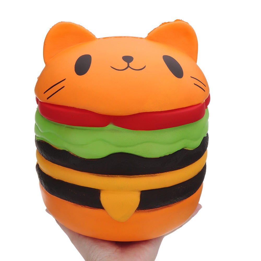 Huge Cat Burger Squishy 8.66'' Humongous Jumbo 22CM Soft Slow Rising With Packaging Gift Giant Toy