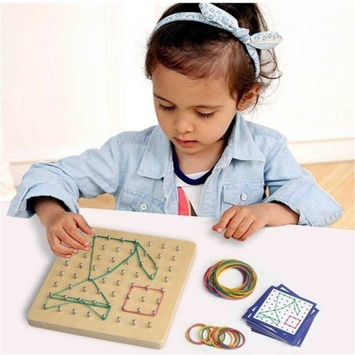 Traditional Teaching Geometry Puzzle Pattern Educational School Home Game Toy for Kids Gift
