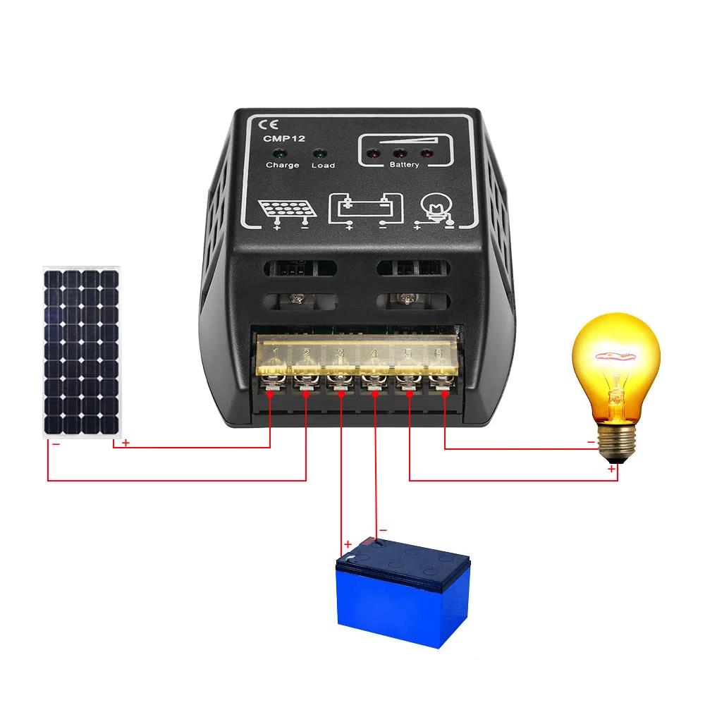 Solar Charge Controller Charging Regulator for Solar Panel Battery Overload Protection