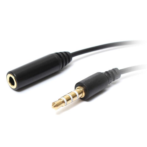 5Pc/Set 3.5mm 4 Pole Jack Male to Female Earphone Headphone Audio Extension Cable 1M 3Feet