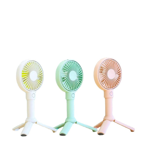 Mini USB Rechargeable Handheld Desktop 3 Adjustable Speed Cooling Fan with Cell Phone Holder