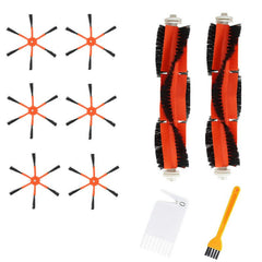 10pcs Vacuum Cleaner Parts Replacements for xiaomi Roborock S6 S55 Orange Side Brushes*6 Main Brushes*2 Cleaning