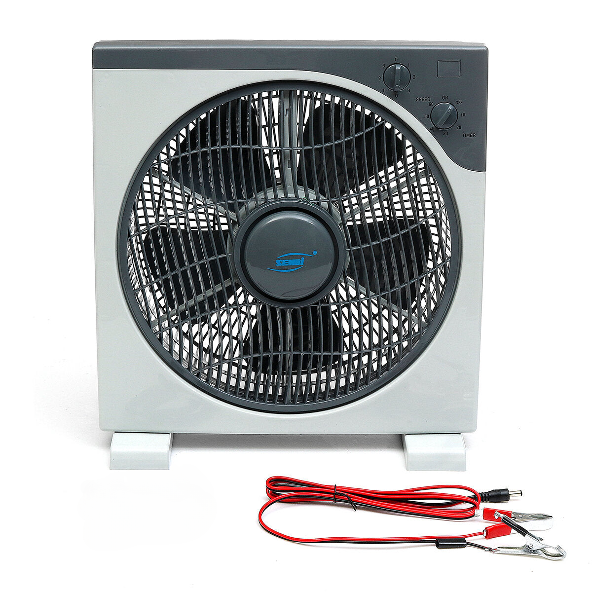 DC12V 11W Fan Portable Solar Fan Silent Cooling Fan with Crocodile Clip 3 Gear Wind Speed for Home Bedroom